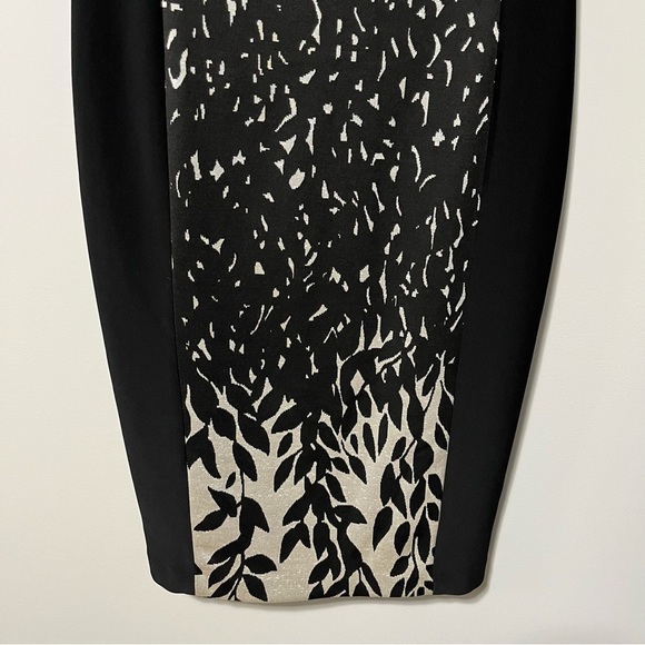 Joseph Ribkoff Signature Keyhole Neck Sheath Dress Style 223725 Gold Black - Picture 7 of 13